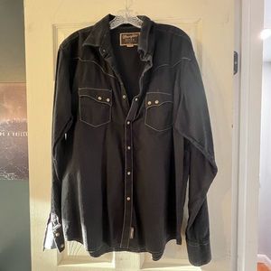 Wrangler Retro Snap down Shirt Black